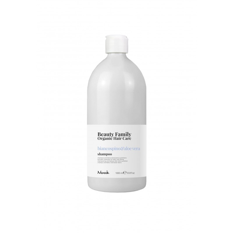 Nook Beauty Family Organic shampoo (biancospino&aloe vera) til dagligt brug. 1000 ml.