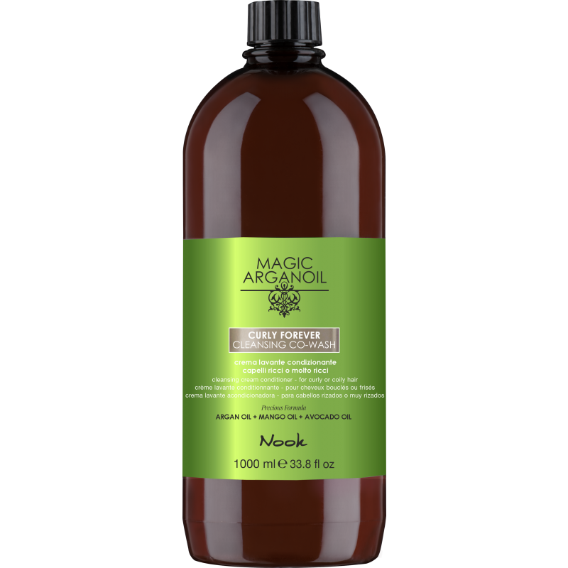 NOOK MAGIC ARGANOIL CURLY FOREVER CLEANSING AND CONDITIONING CREAM FOR SCALP AND DRY HAIR. CURLY OR VERY CURLY HAIR 1000 ML