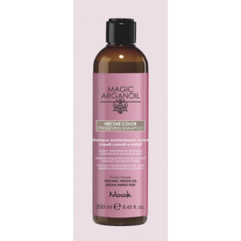 NOOK MAGIC ARGANOIL NECTAR COLOR COLOUR MAINTENANCE SHAMPOO - COLOURED AND PROCESSED HAIR 250 ML vejl. 139 kr