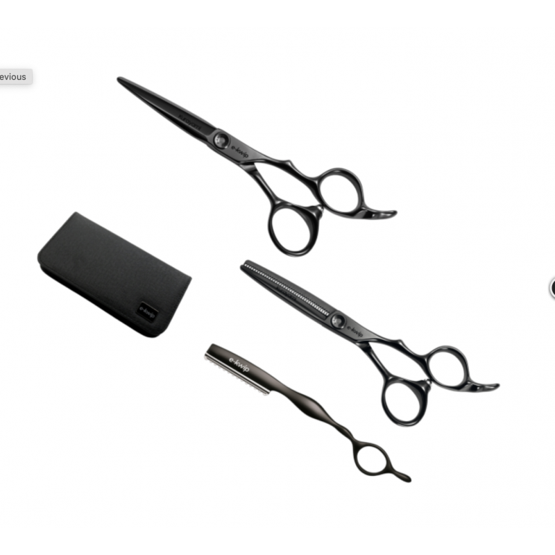 E-kwip Kurayami set 55 incl. kniv og taske 5,5" saks og 5,5" udtynder