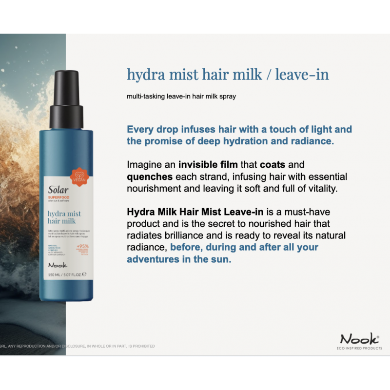 Nook Sol Solar Superfood after sun and selfcare MULTI Action Leave in balsam spray milk 150 ml vejl. 129kr.